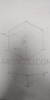 Geometrical panel (PGM_0191) 3D model for CNC machine